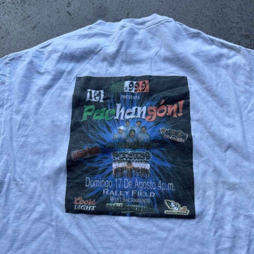 Vintage 90s Los Tigres Del Norte Radio 99.9 Music Promo Shirt Mens Size XL